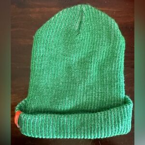 Green Knit Beanie with Verloop Tag